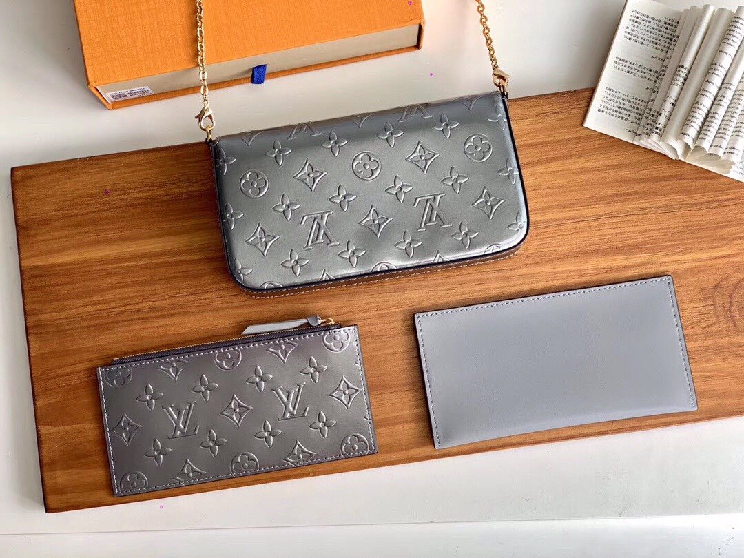 Original Copy Louis Vuitton M68648 Metallic Taupe Grey Wallet