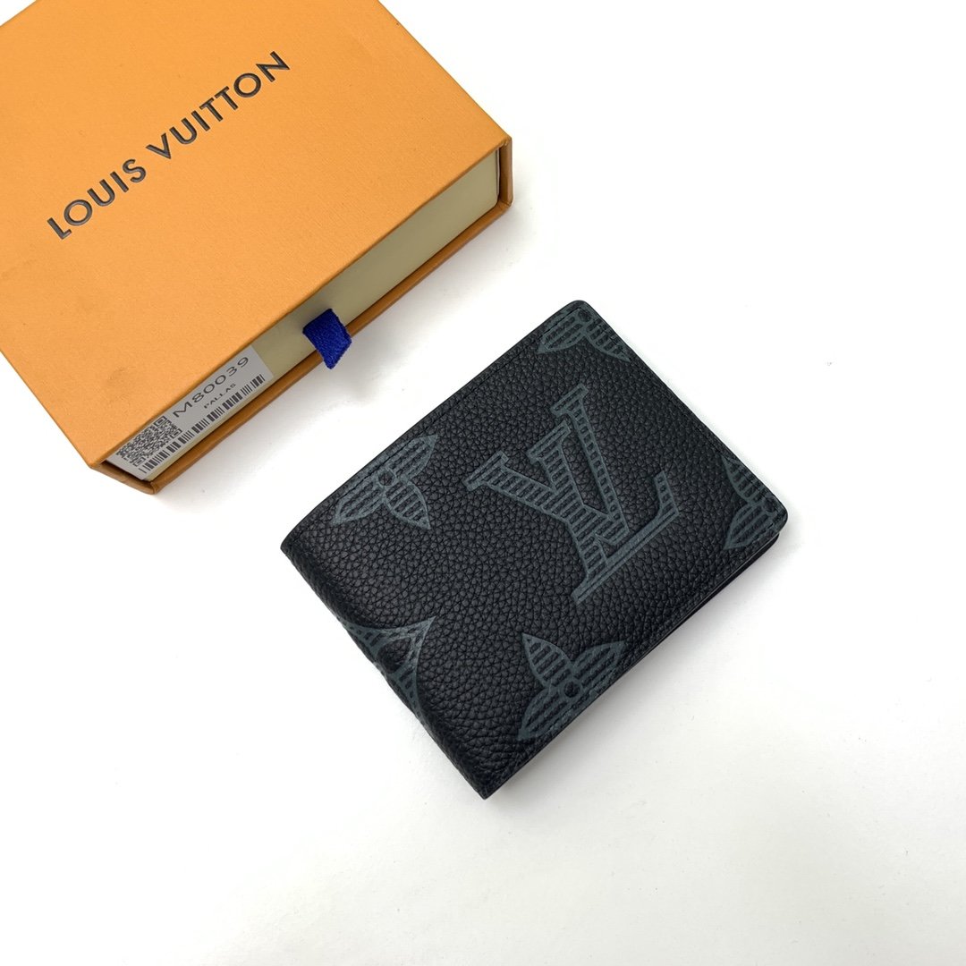 Original Copy Louis Vuitton M80039 Pocket Organizer Wallet Taurillon Shadow Leather