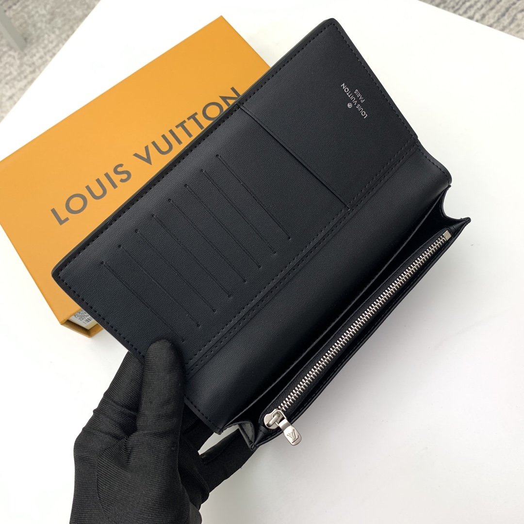 Original Copy Louis Vuitton M80042 Brazza Wallet Taurillon Shadow Leather