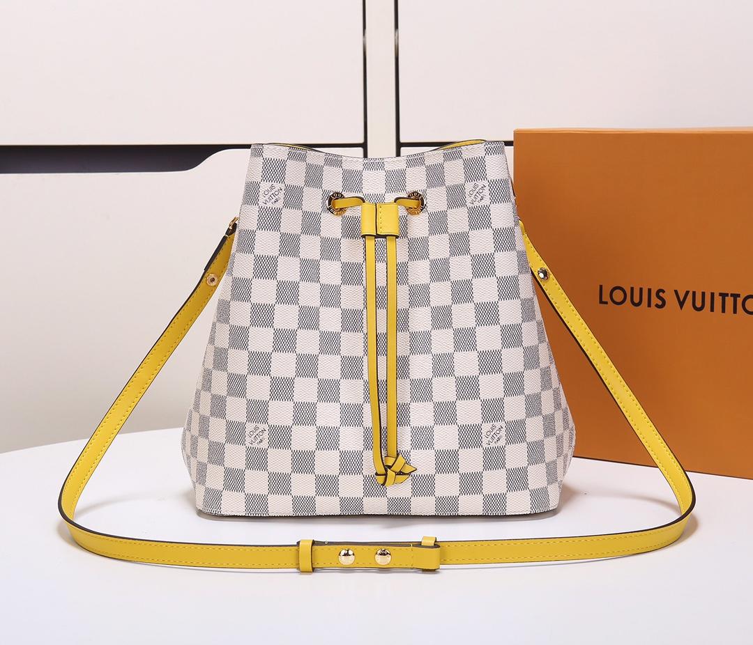 Original Copy Louis Vuitton N40151 NeoNoe Damier Azur Canvas Eau de Pineapple Yellow