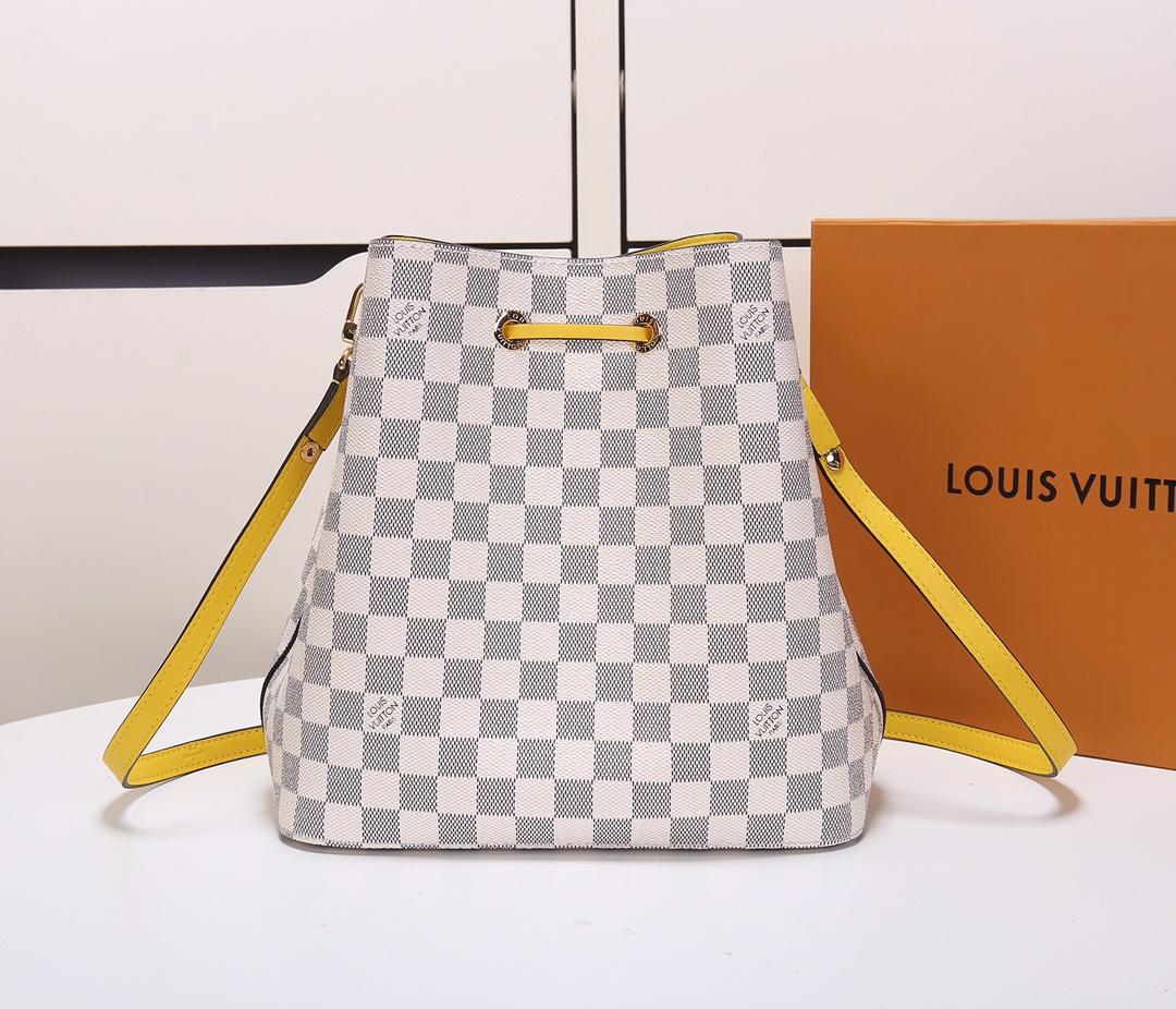 Original Copy Louis Vuitton N40151 NeoNoe Damier Azur Canvas Eau de Pineapple Yellow