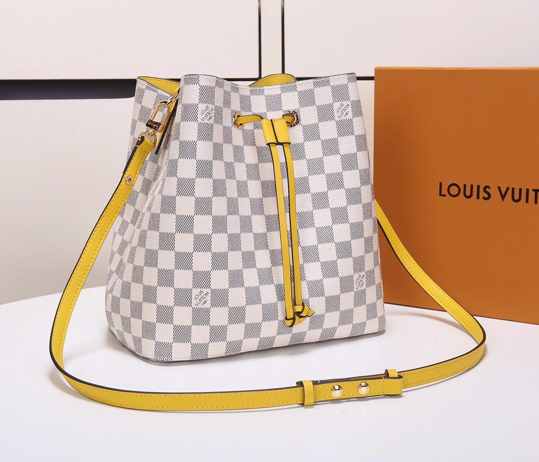 Original Copy Louis Vuitton N40151 NeoNoe Damier Azur Canvas Eau de Pineapple Yellow