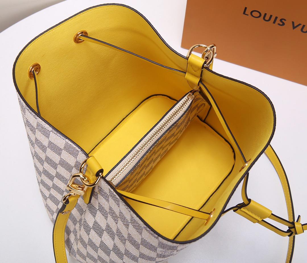 Original Copy Louis Vuitton N40151 NeoNoe Damier Azur Canvas Eau de Pineapple Yellow