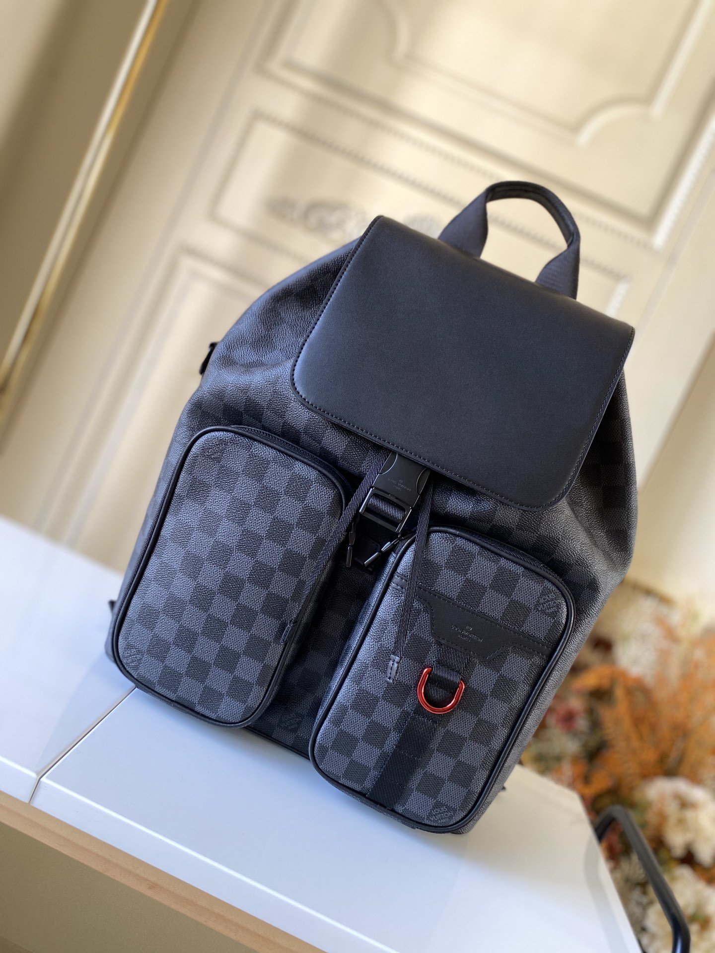 Original Copy Louis Vuitton N40279 Men Utility Backpack Damier Graphite Canvas