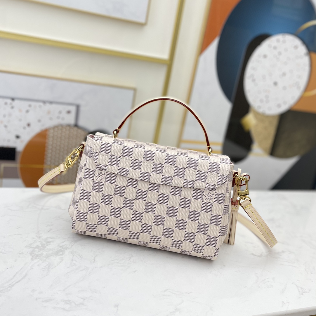 Original Copy Louis Vuitton N41581 Women Croisette Bag Damier Azur Coated Canvas