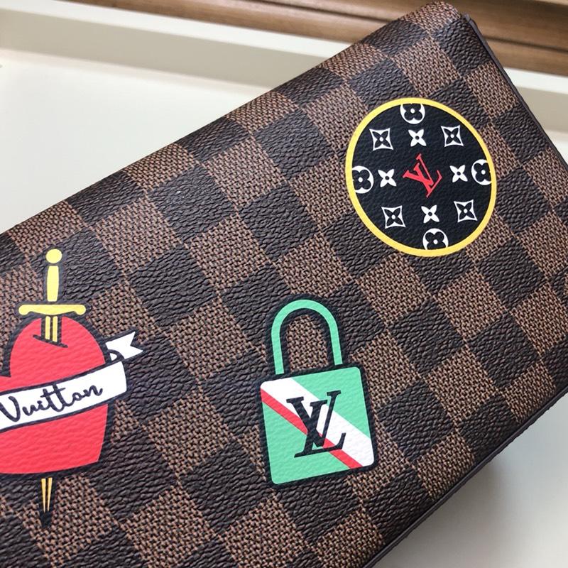 Original Copy Louis Vuitton N60129 Pochette Felicie Damier Ebene Coated Canvas Exterior