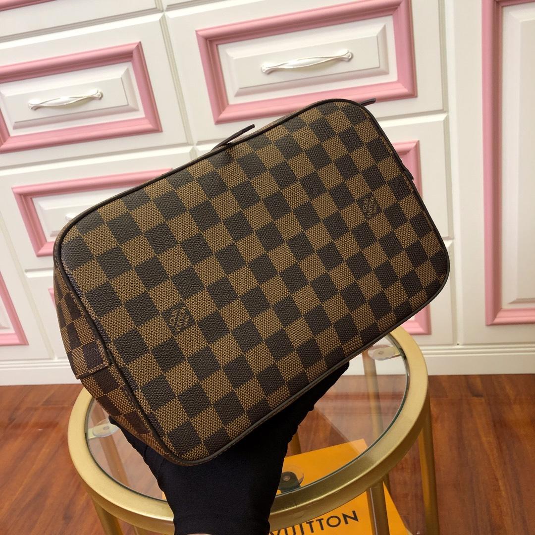 Original Copy Louis Vuitton NeoNoe Bucket Bag Cherry Berry Damier Ebene N40214