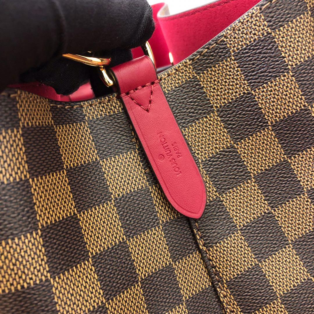 Original Copy Louis Vuitton NeoNoe Bucket Bag Cherry Berry Damier Ebene N40214