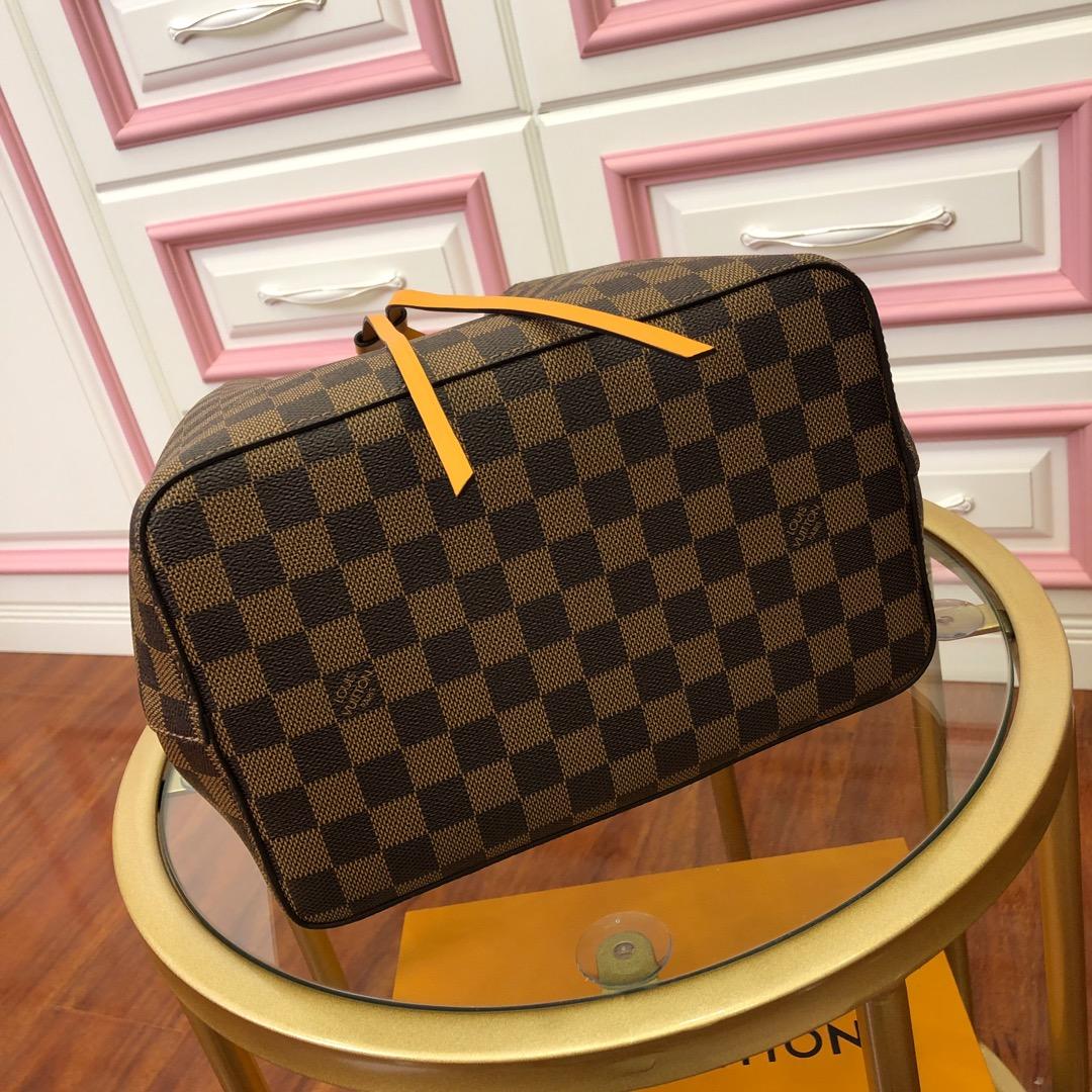 Original Copy Louis Vuitton NeoNoe Bucket Bag Safran Damier Ebene N40213