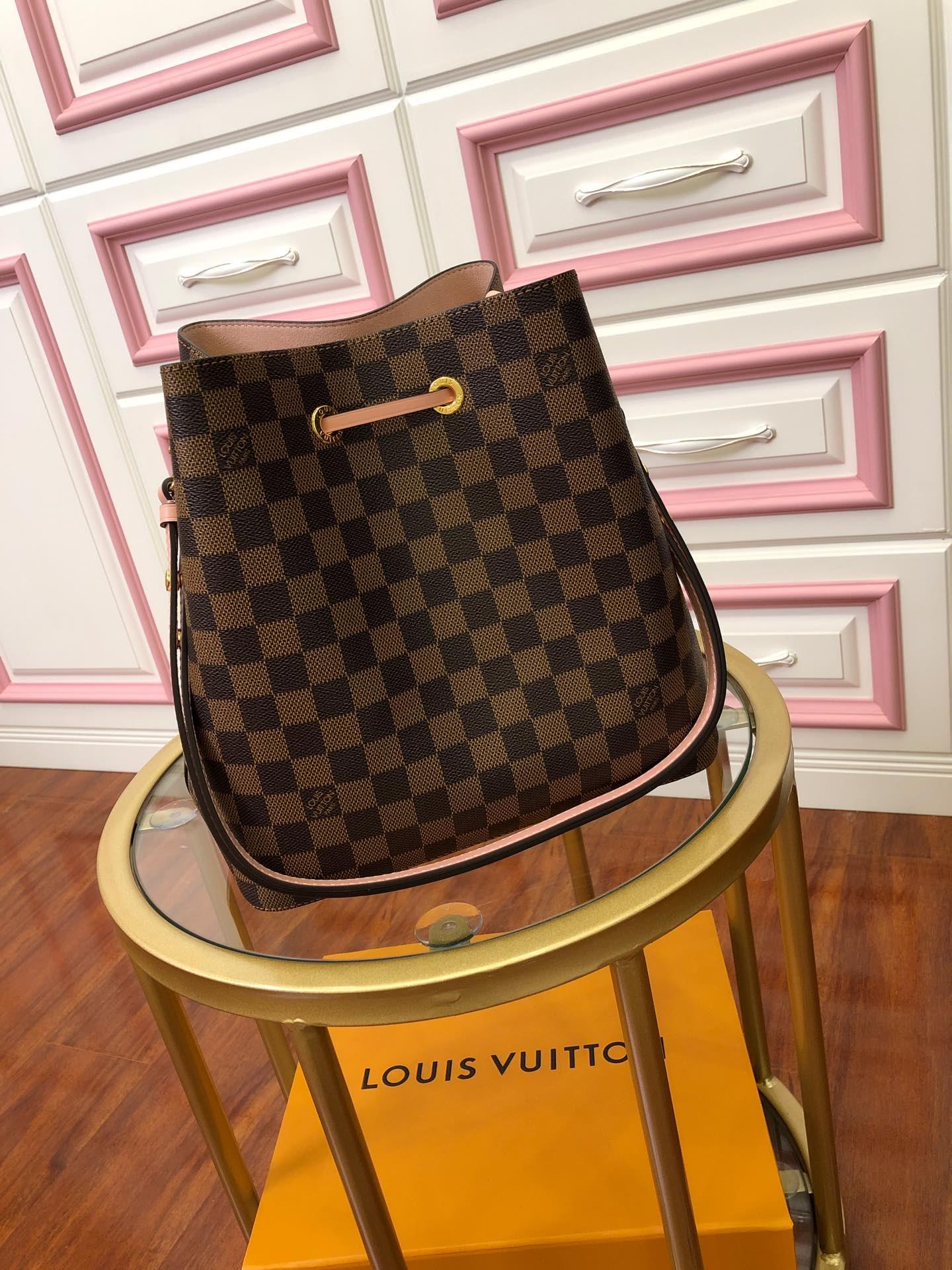 Original Copy Louis Vuitton NeoNoe Bucket Bag Venus Damier Ebene N40198