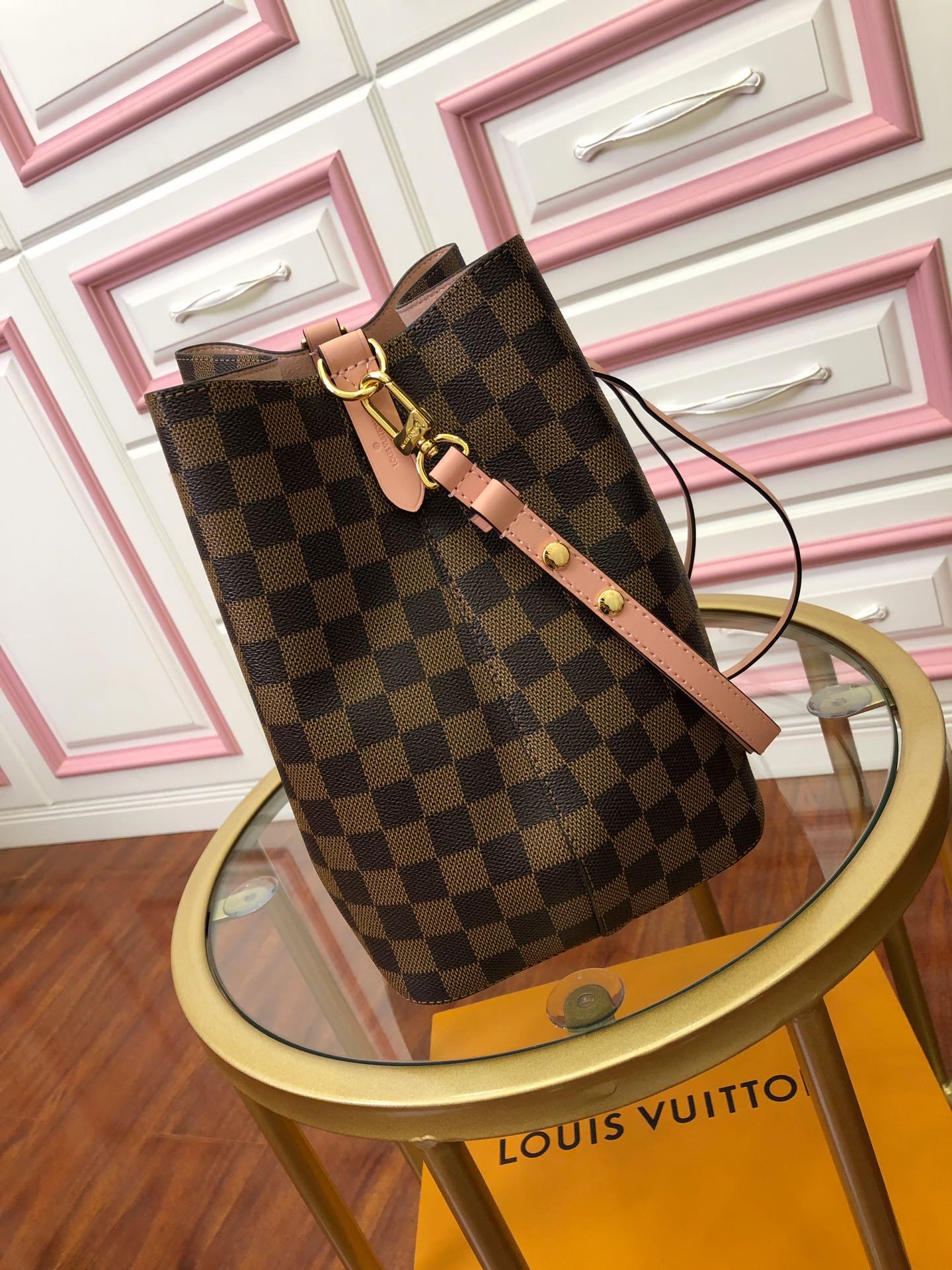 Original Copy Louis Vuitton NeoNoe Bucket Bag Venus Damier Ebene N40198