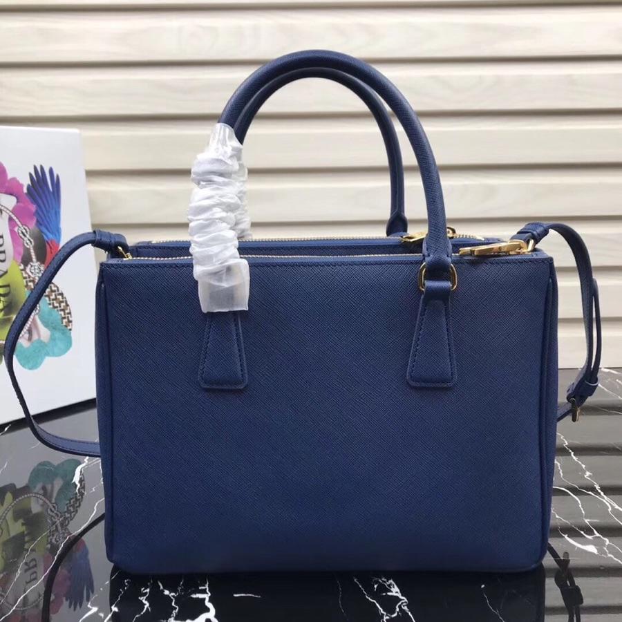 Original Copy Prada Galleria Small Saffiano Leather Bag Blue 1BA863