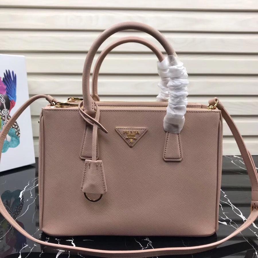 Original Copy Prada Galleria Small Saffiano Leather Bag Light Pink 1BA863