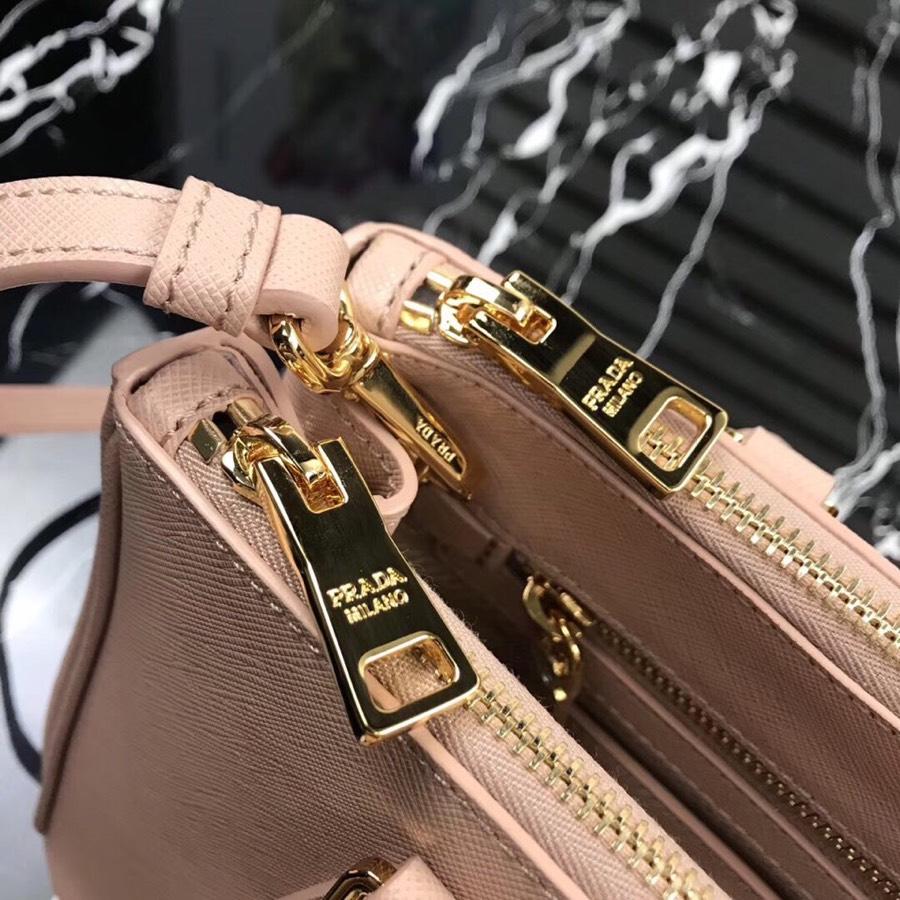 Original Copy Prada Galleria Small Saffiano Leather Bag Light Pink 1BA863