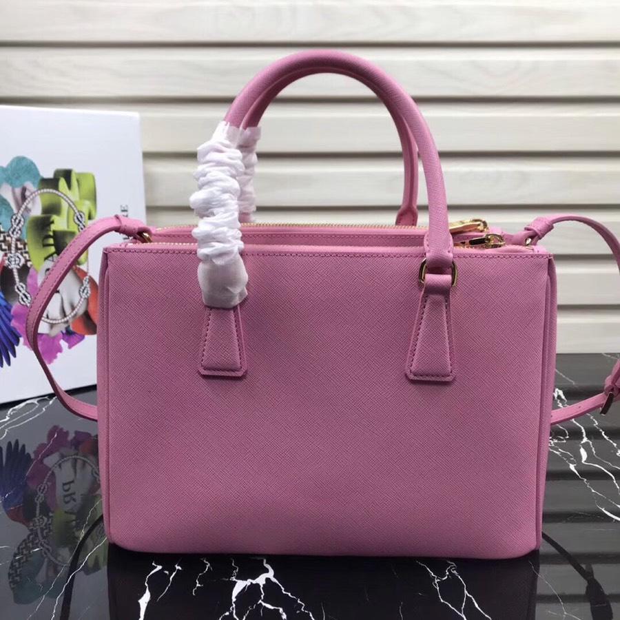 Original Copy Prada Galleria Small Saffiano Leather Bag Pink 1BA863