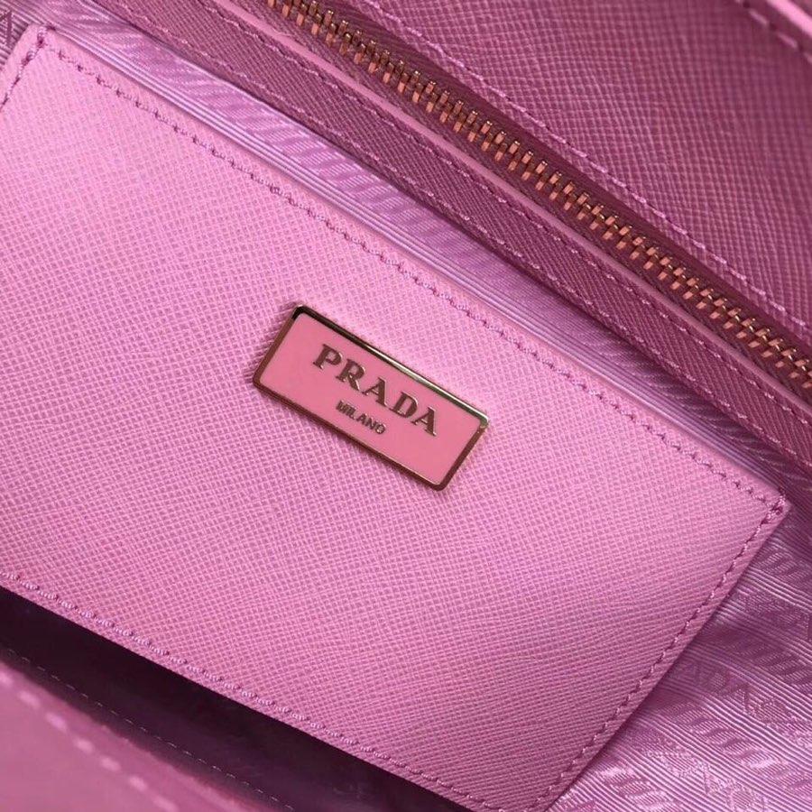 Original Copy Prada Galleria Small Saffiano Leather Bag Pink 1BA863