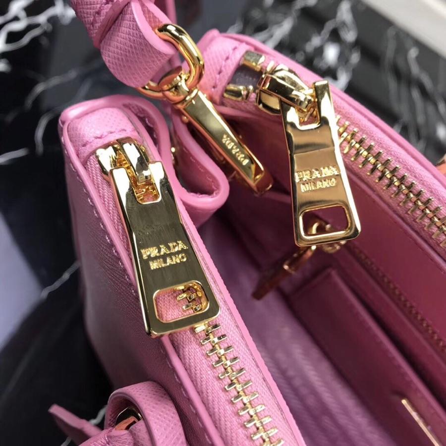 Original Copy Prada Galleria Small Saffiano Leather Bag Pink 1BA863