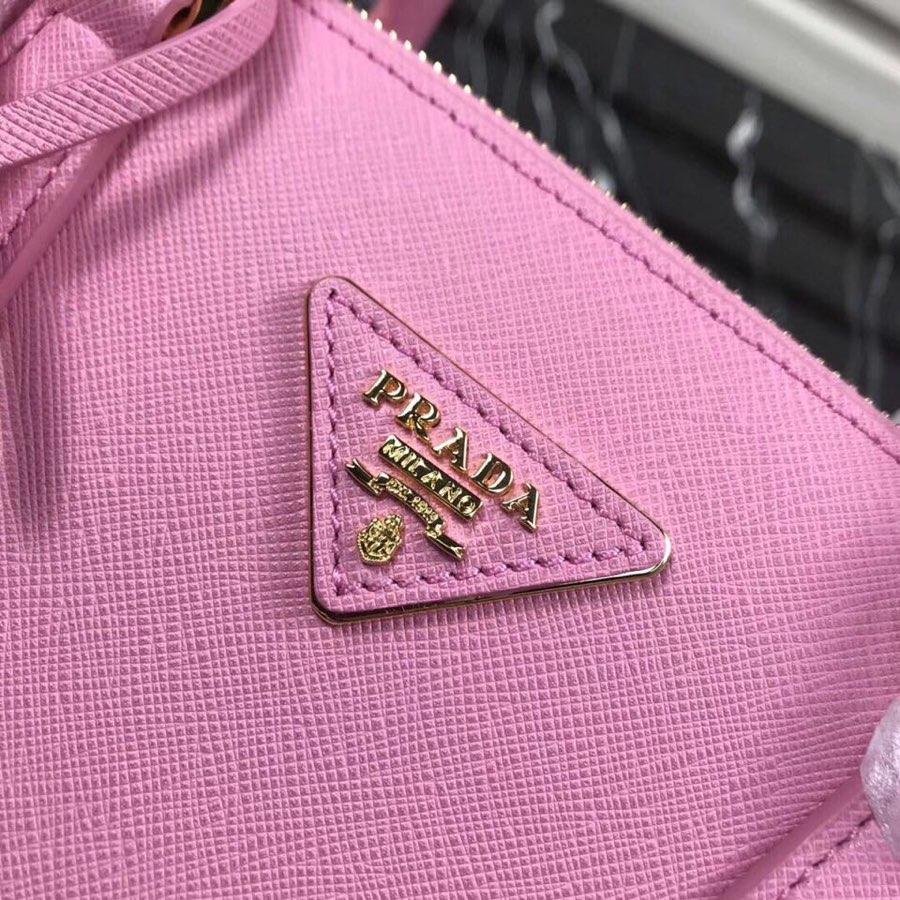 Original Copy Prada Galleria Small Saffiano Leather Bag Pink 1BA863