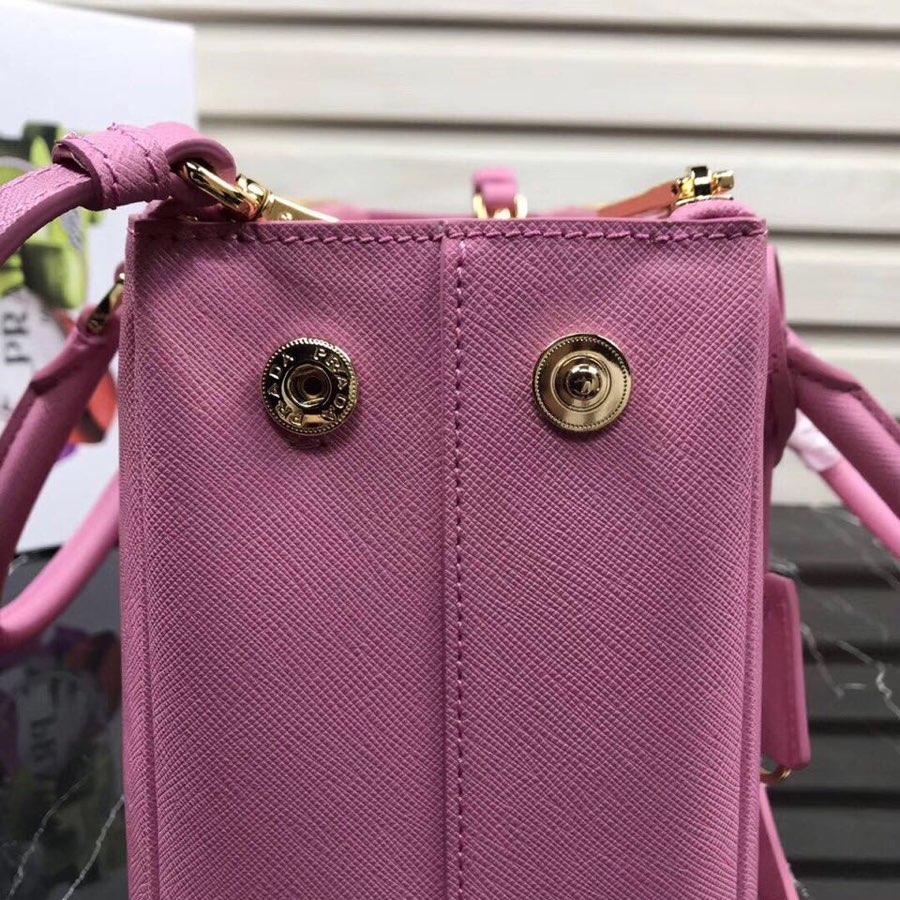 Original Copy Prada Galleria Small Saffiano Leather Bag Pink 1BA863