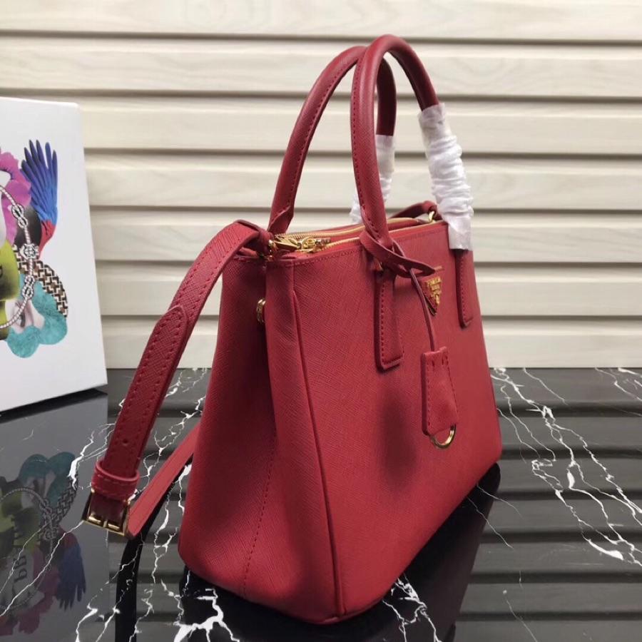 Original Copy Prada Galleria Small Saffiano Leather Bag Red 1BA863