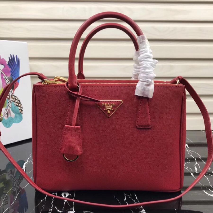 Original Copy Prada Galleria Small Saffiano Leather Bag Red 1BA863