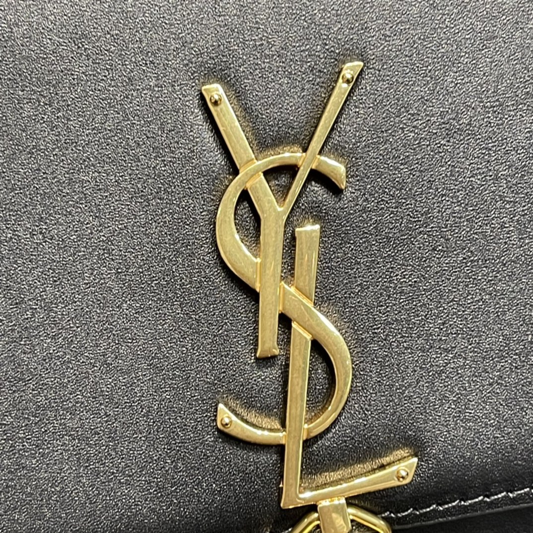 Original Copy Saint Laurent Kate Chain Wallet with Tassel in Smooth Leather with Gold