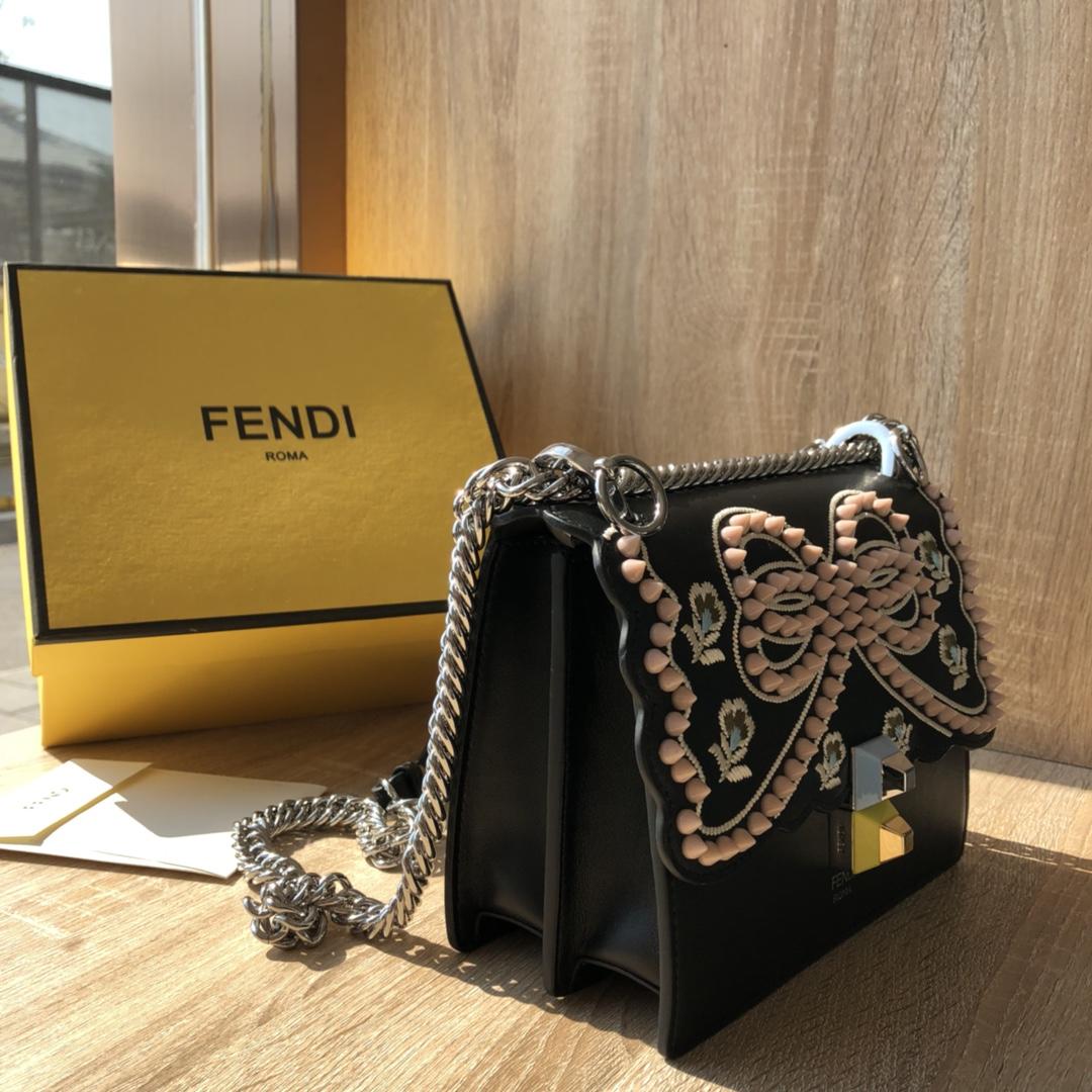 Perfect Replica Fendi Kan I Multicolor Leather Mini Bag