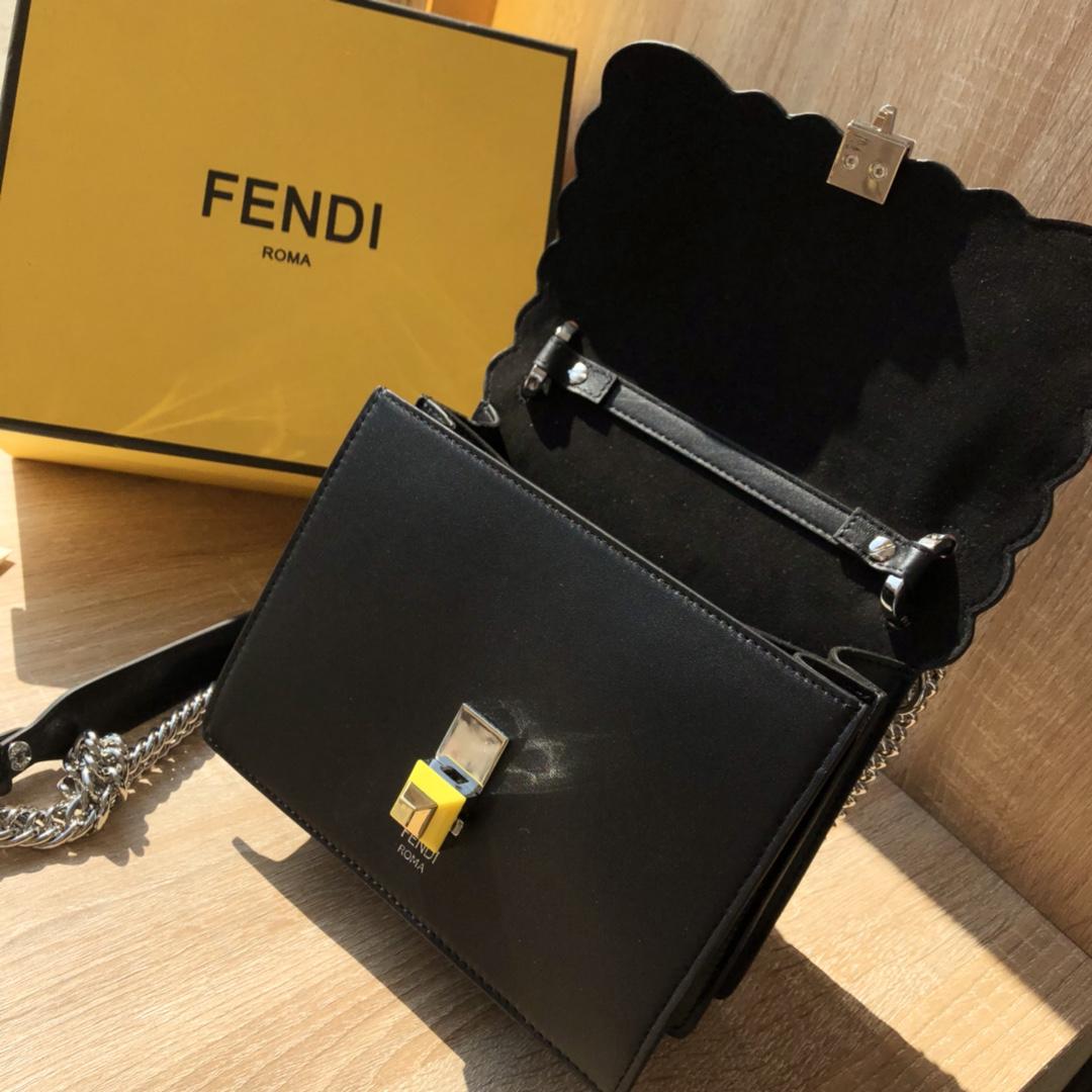 Perfect Replica Fendi Kan I Multicolor Leather Mini Bag