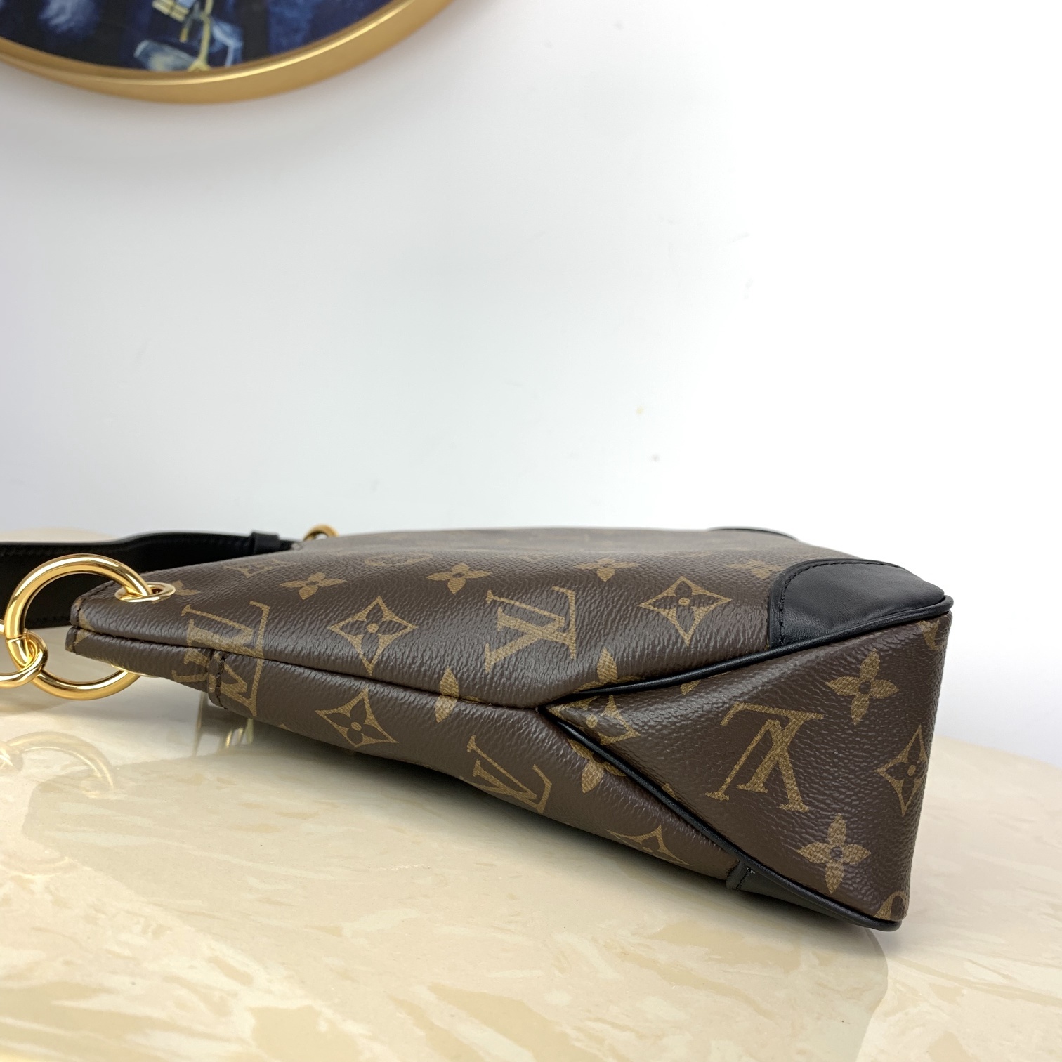 Perfect Replica Louis Vuitton M45355 Odeon MM Stylish and Functional Shoulder Bag Monogram Coated Canvas Black