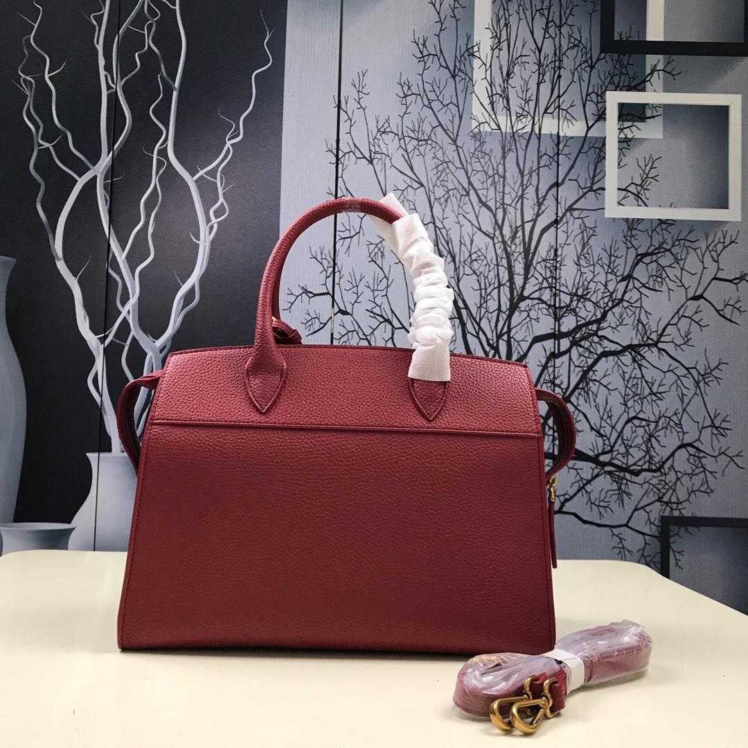 Prada 1BA047 Women Esplanade Leather Bag Red