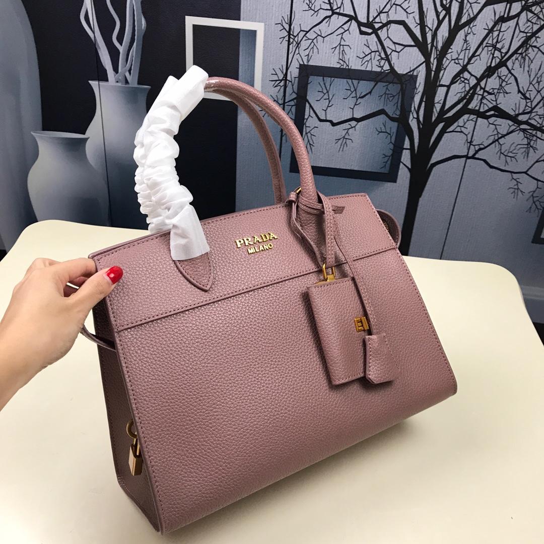 Prada 1BA047 Women Esplanade Leather Bag Rose