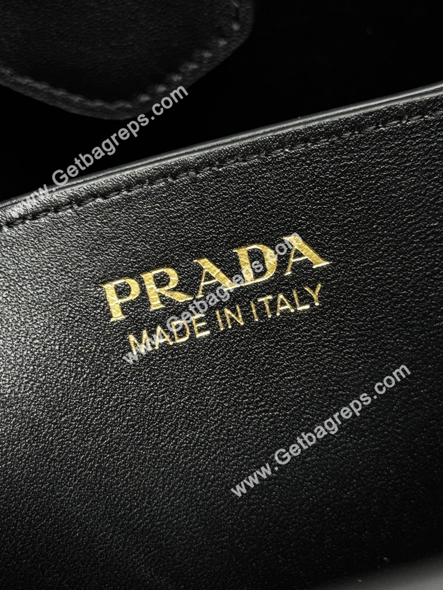 Prada 1BA217 Panier Saffiano Leather Large-Bag Black
