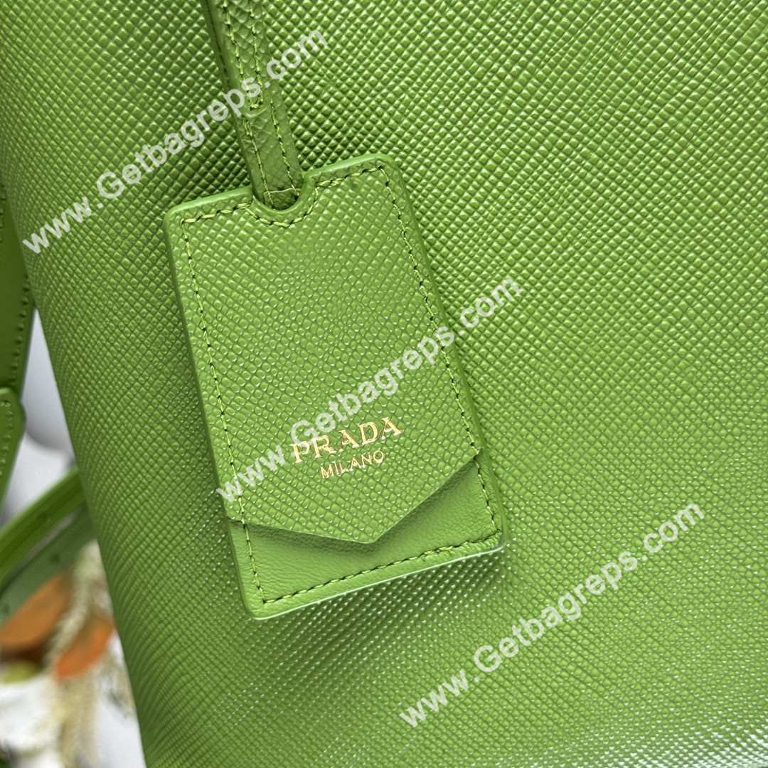 Prada 1BA217 Panier Saffiano Leather Large-Bag Green