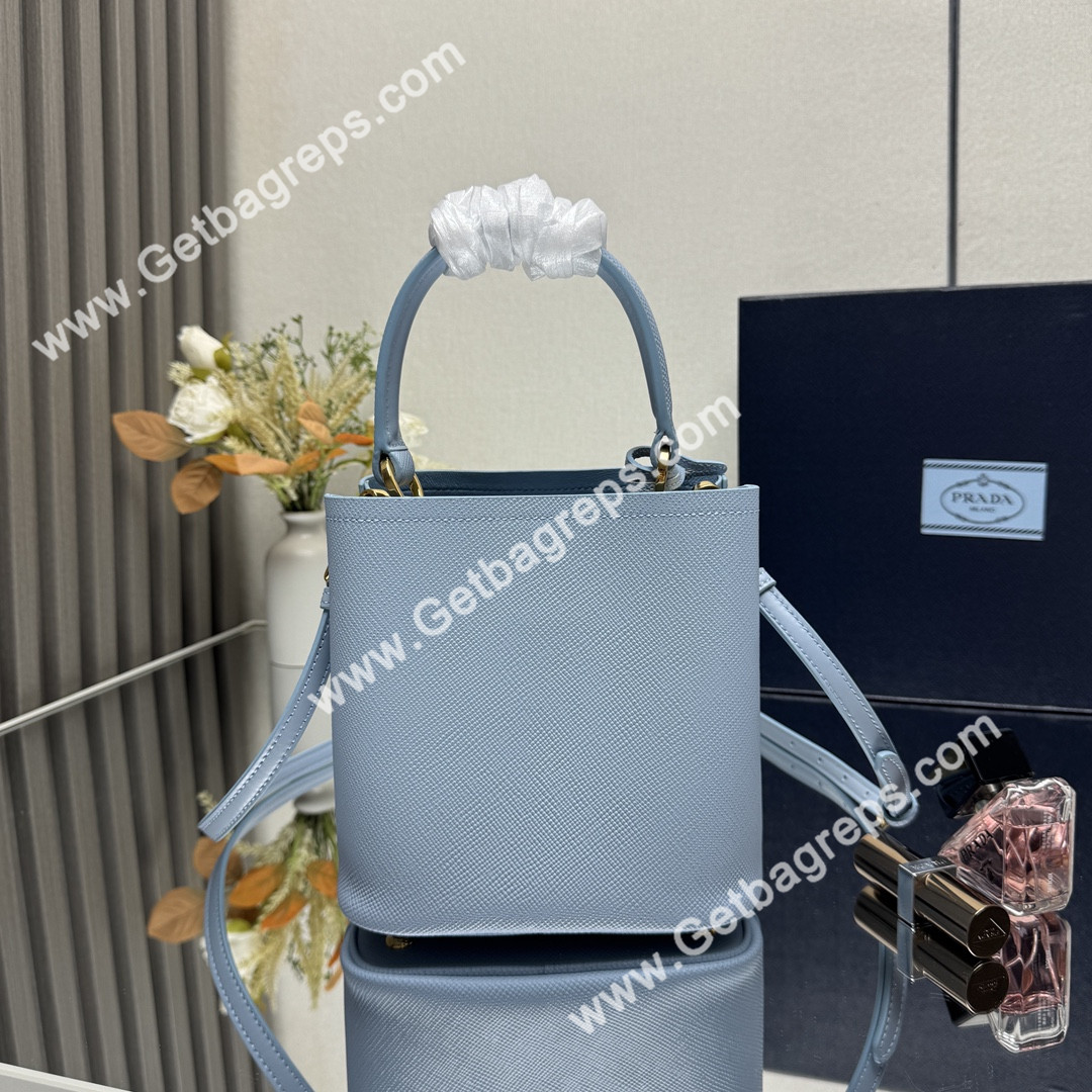 Prada 1BA217 Panier Saffiano Leather Mini-bag Blue