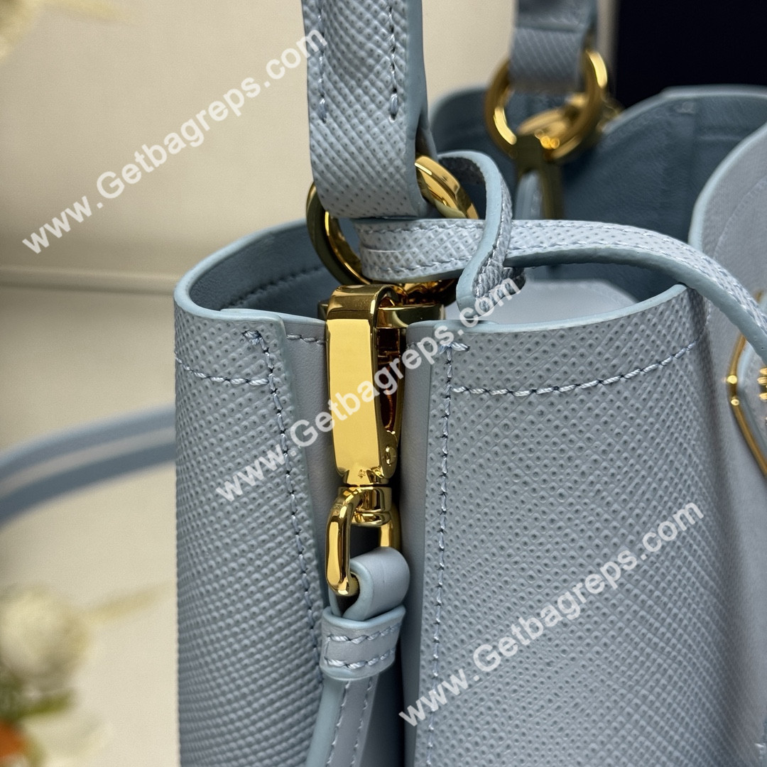 Prada 1BA217 Panier Saffiano Leather Mini-bag Blue