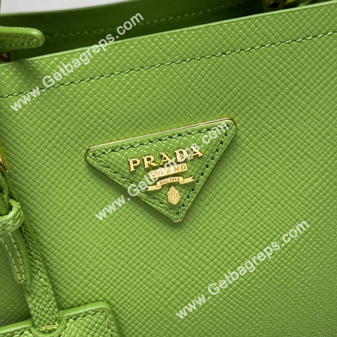 Prada 1BA217 Panier Saffiano Leather Mini-bag Green