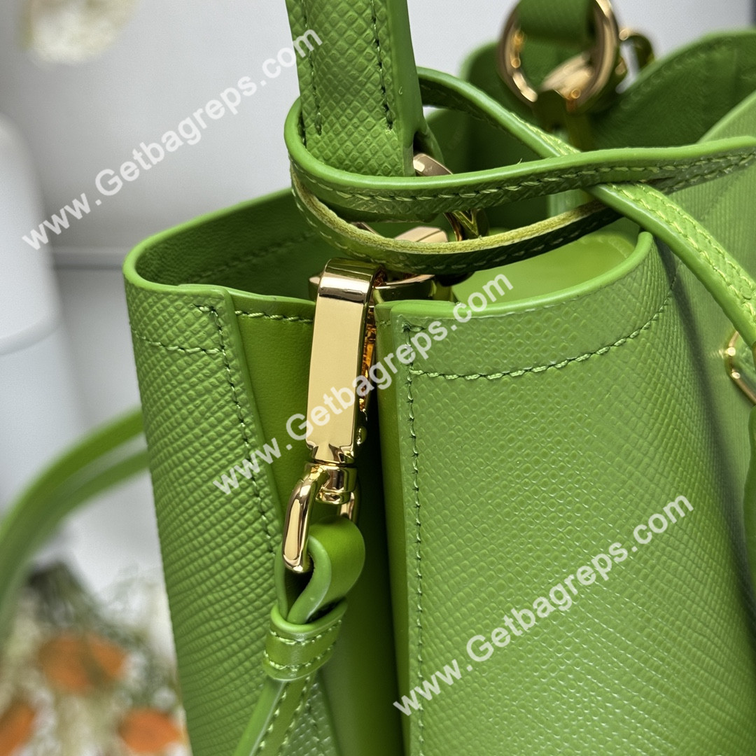 Prada 1BA217 Panier Saffiano Leather Mini-bag Green