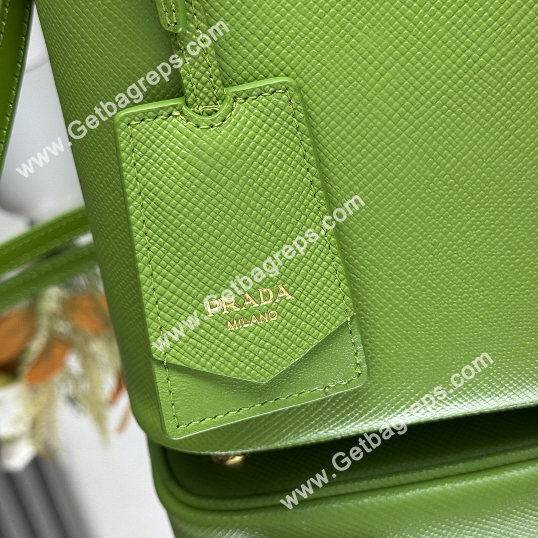 Prada 1BA217 Panier Saffiano Leather Mini-bag Green