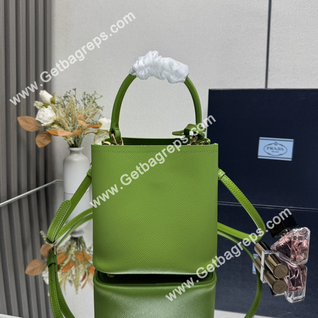 Prada 1BA217 Panier Saffiano Leather Mini-bag Green