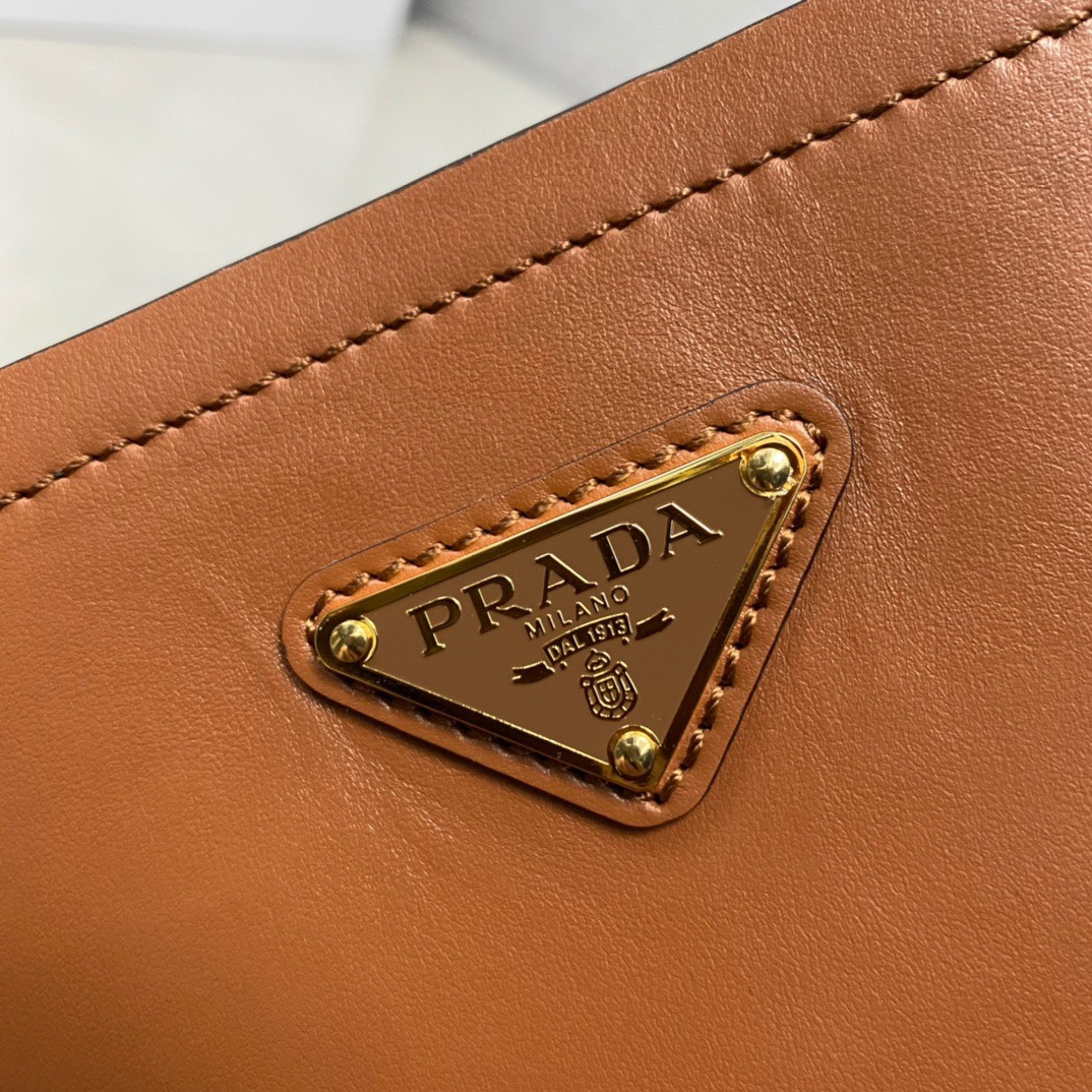 Prada 1BA373 Panier Saffiano Leather Mini-Bag Brown