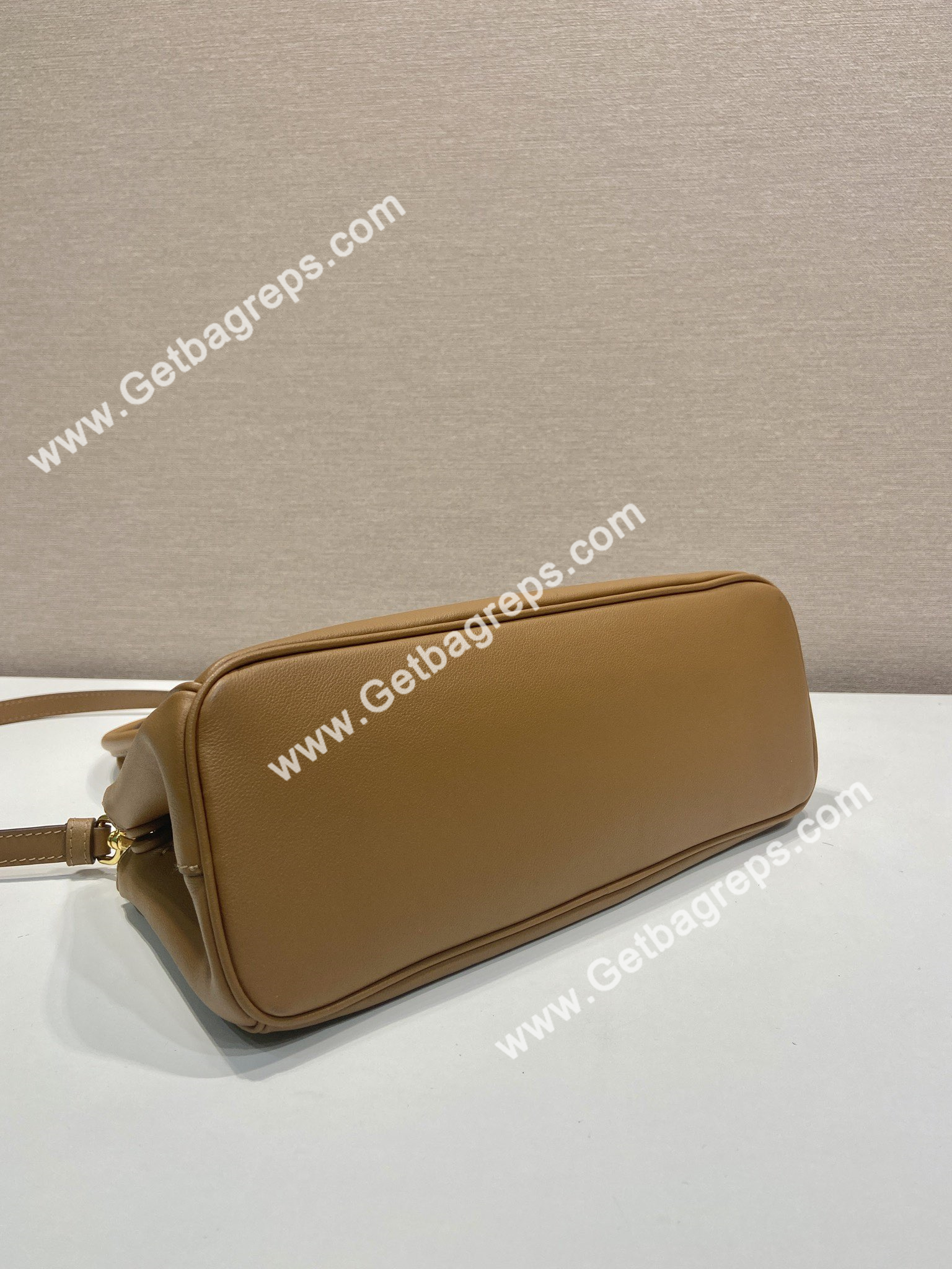 Prada 1BA457 Medium Prada Galleria Lleather Bag Caramel