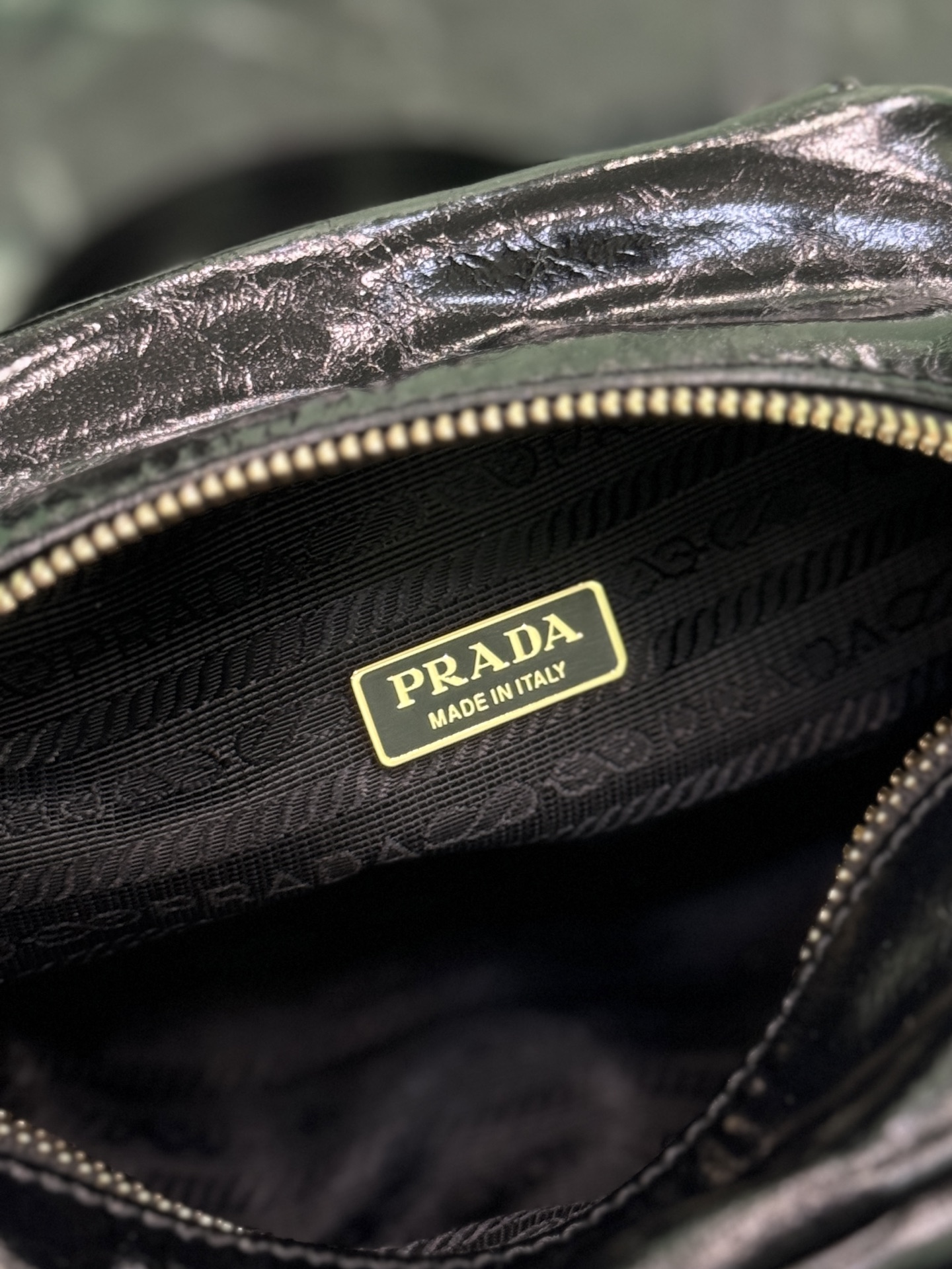 Prada 1BB137 Dangle Leather Top-handle Mini-bag Black