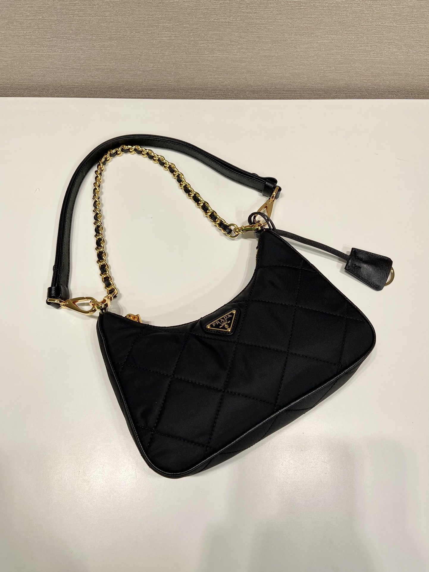 Prada 1BC204 Re-Edition Saffiano Leather Mini-Bag Black