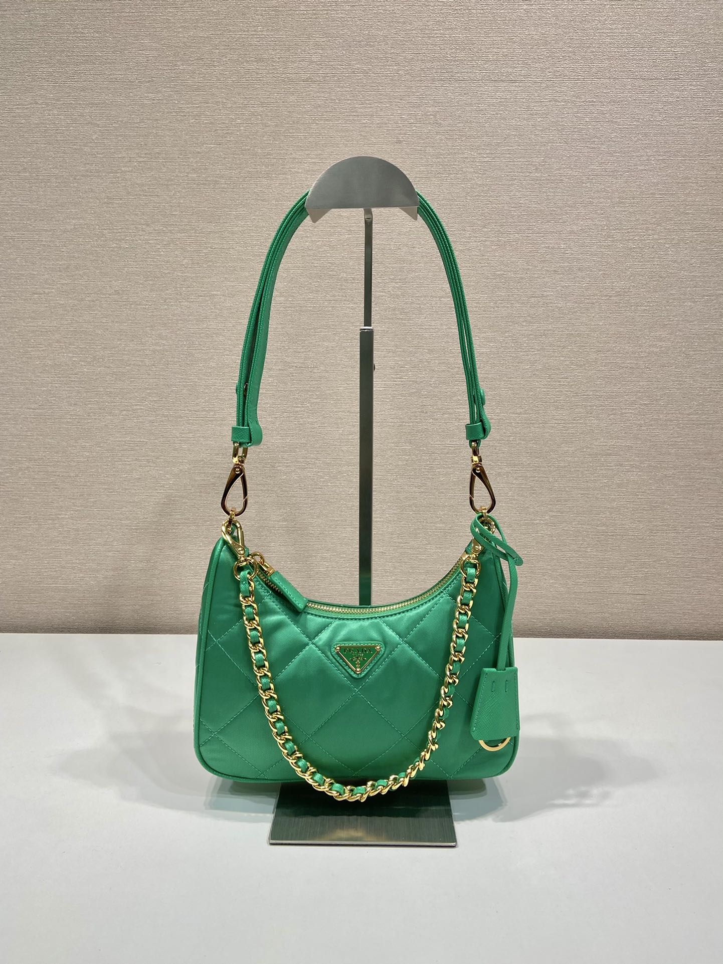 Prada 1BC204 Re-Edition Saffiano Leather Mini-Bag Green