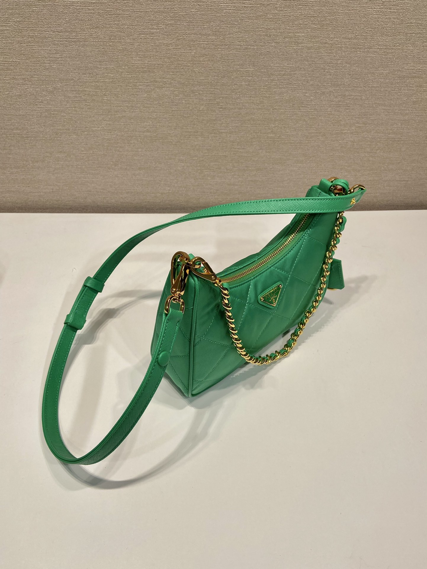 Prada 1BC204 Re-Edition Saffiano Leather Mini-Bag Green