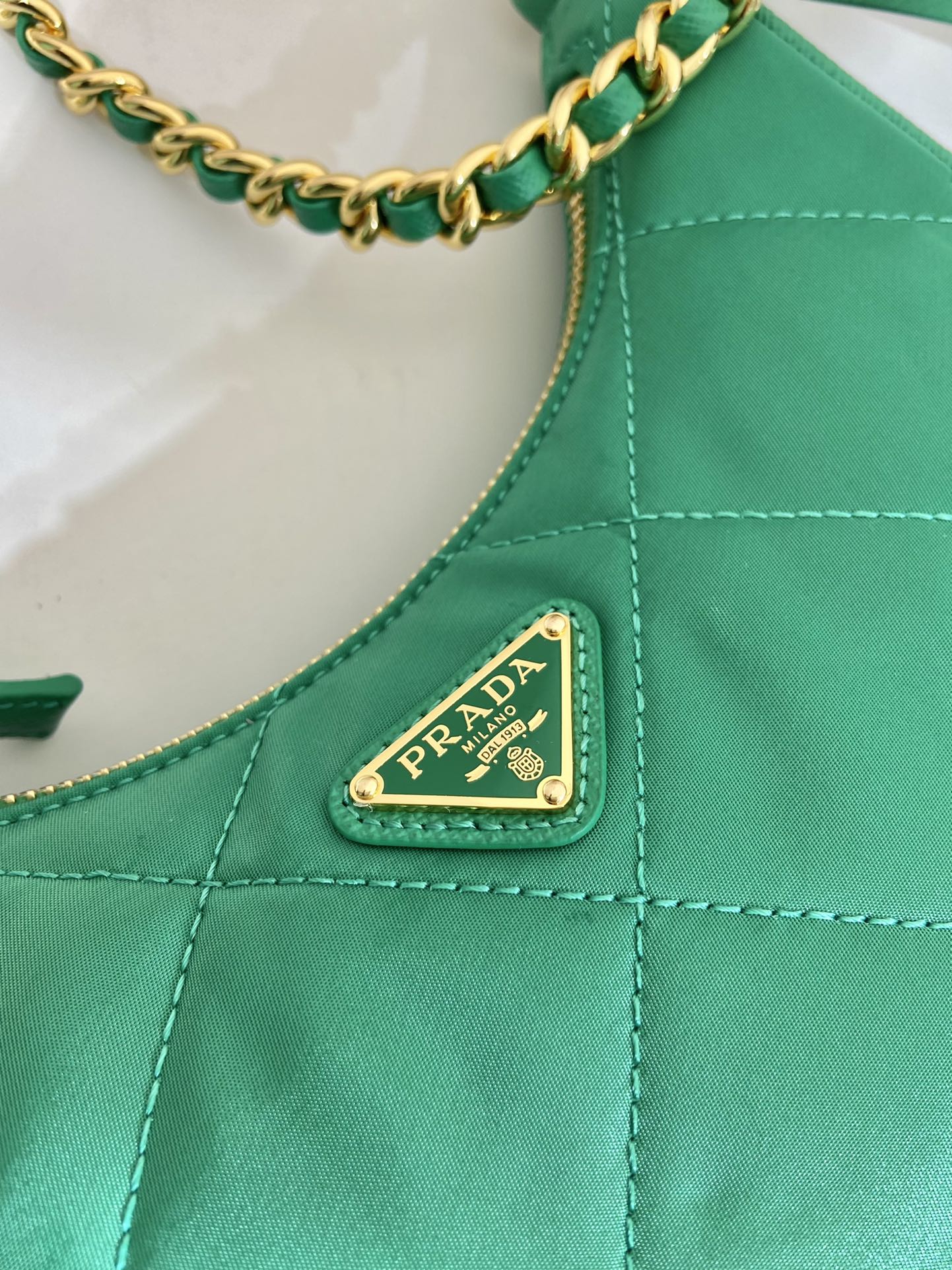 Prada 1BC204 Re-Edition Saffiano Leather Mini-Bag Green