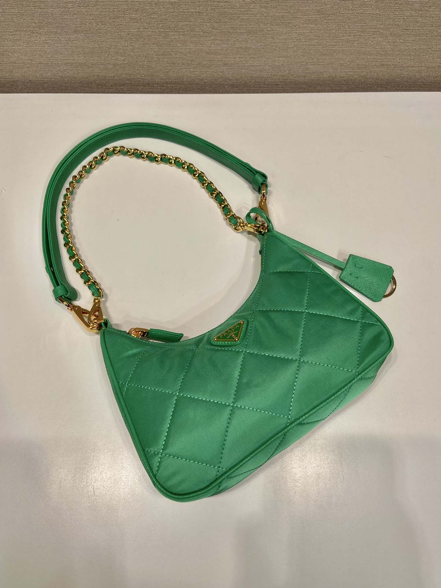 Prada 1BC204 Re-Edition Saffiano Leather Mini-Bag Green