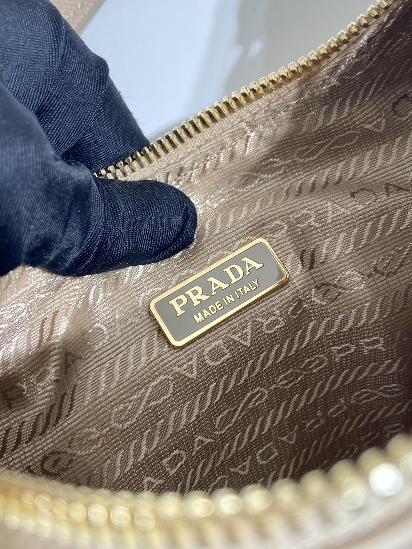 Prada 1BC204 Saffiano Leather Mini-Bag Platinum