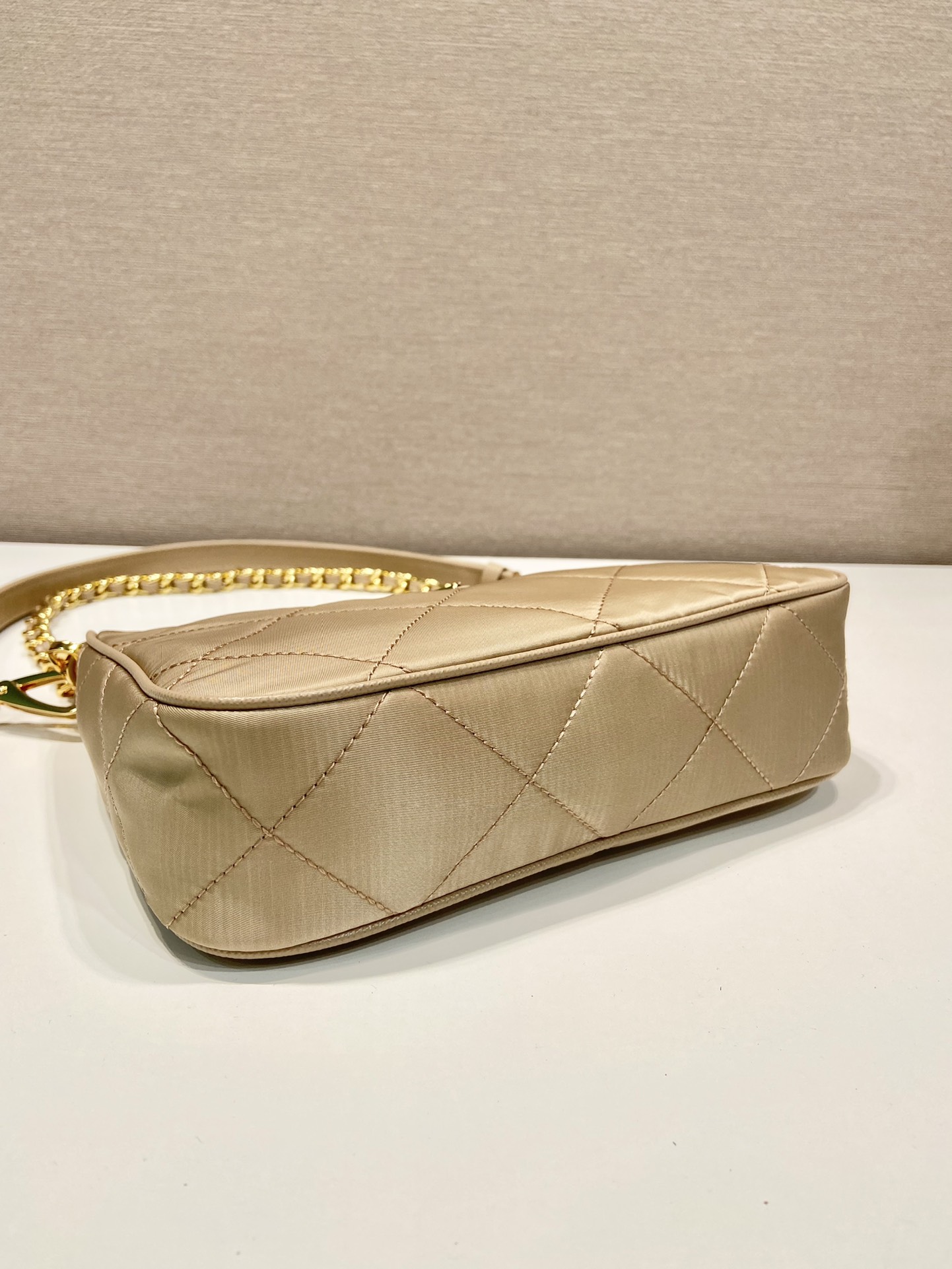 Prada 1BC204 Saffiano Leather Mini-Bag Platinum