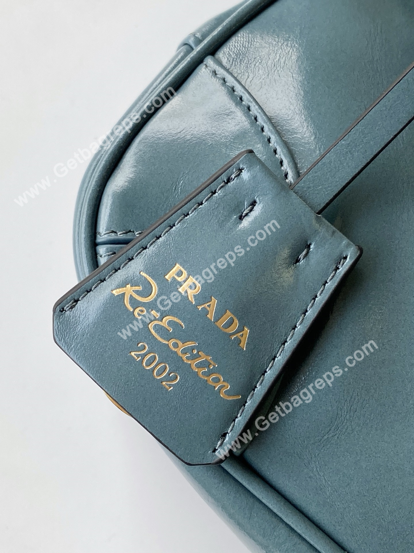 Prada 1BC221Re-Edition 2002 Medium Leather Shoulder Bag Green